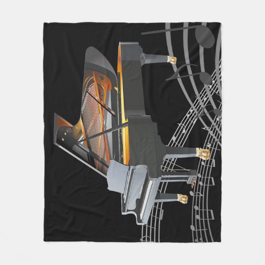 Grand Piano Fleece Blanket (Voorkant)