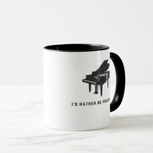 Grand Piano Funny Pianist Piano Teacher Mok (Voorkant rechts)