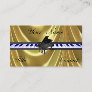 Grand Piano Gold Golden Visitekaartjes