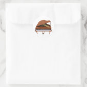 Grand Piano: Houtafwerking: 3D-model: Ronde Sticker (Tas)