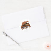 Grand Piano: Houtafwerking: 3D-model: Ronde Sticker (Envelop)