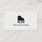 Grand Piano Icon Music Teacher Visitekaartje (Voorkant)
