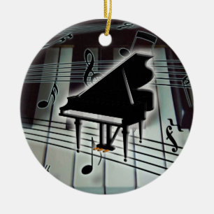 Grand Piano-kerstkerstversiering Keramisch Ornament