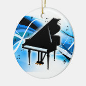 Grand Piano-kerstversiering Keramisch Ornament (Links)