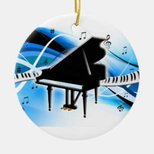 Grand Piano-kerstversiering Keramisch Ornament