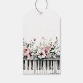 Grand Piano Keys Floral Bouquet Cadeaulabel (Achterkant)