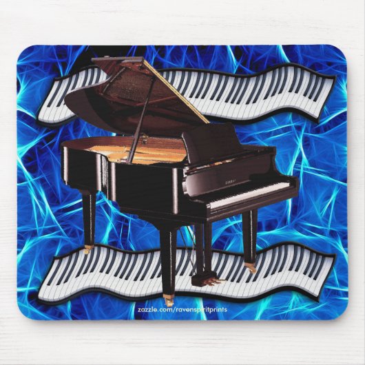 GRAND PIANO KEYS MUZIEKLIEFHEBBER Mousepad Muismat (Voorkant)