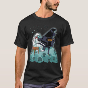 Grand Piano Kinder Pianist Gift Astronaut Music Pi T-shirt