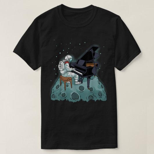 Grand Piano Kinder Pianist Gift Astronaut Music Pi T-shirt (Design voorkant)