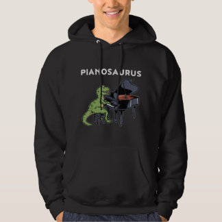 Grand Piano Kinder Pianist Gift Dinosaur Music Pia Hoodie