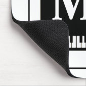 Grand Piano Monogram Pianist Black en White Muismat (Hoek)