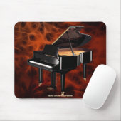 Grand Piano Music-lover's Red Fractal Design Muismat (Met muis)