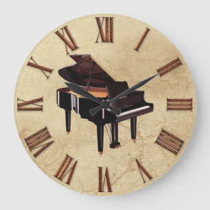 Grand Piano Music-Lover's Wall Clock Grote Klok