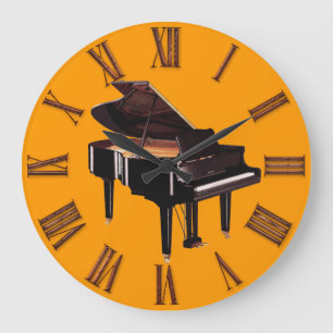 Grand Piano Music-Lover's Wall Clock Grote Klok