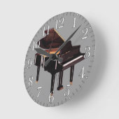 Grand Piano Music Lover's Wall Clock Ronde Klok (Hoek)