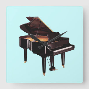 Grand Piano Music Lover's Wall Clock Vierkante Klok