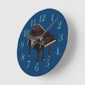 Grand Piano Music-themed Wall Clock Ronde Klok (Hoek)