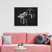 Grand Piano Musical Classical Instrument Canvas Afdruk (Insitu (Woonkamer))