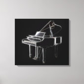 Grand Piano Musical Classical Instrument Canvas Afdruk (Voorkant)