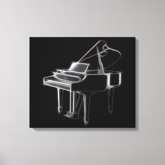 Grand Piano Musical Classical Instrument Canvas Afdruk (Voorkant)