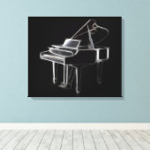 Grand Piano Musical Classical Instrument Canvas Afdruk (Insitu (Houten vloer))