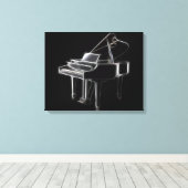 Grand Piano Musical Classical Instrument Canvas Afdruk (Insitu (Houten vloer))