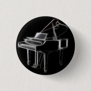 Grand Piano Musical Classical Instrument Ronde Button 3,2 Cm