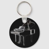 Grand Piano Musical Classical Instrument Sleutelhanger (Voorkant)