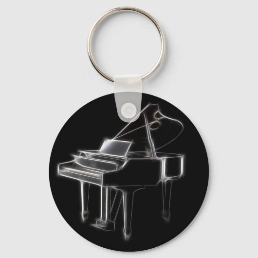 Grand Piano Musical Classical Instrument Sleutelhanger (Voorkant)