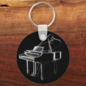 Grand Piano Musical Classical Instrument Sleutelhanger (Voorkant)