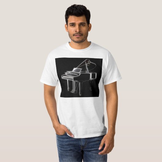 Grand Piano Musical Classical Instrument T-shirt (Voorkant volledig)