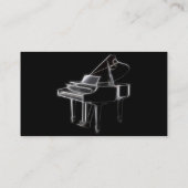 Grand Piano Musical Classical Instrument Visitekaartje (Achterkant)