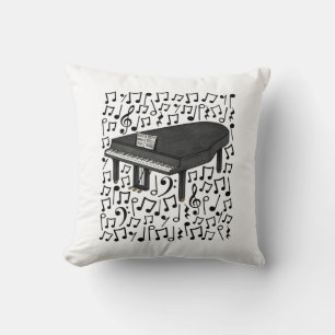 Grand Piano Musical Notes, pianist muziekleraar Kussen