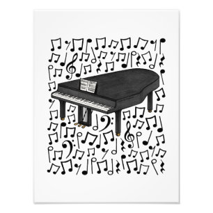 Grand Piano Musical Notities Pianist Musician Foto Afdruk