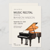 Grand Piano muziek Kaart (Voorkant / Achterkant)