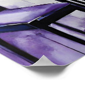 GRAND PIANO MUZIEK PAARSE BLAUWE KUNST POSTER (Hoek)