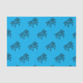 Grand Piano, muzieksymbolen, muziekdocent, cadeau Tissuepapier (Voorkant)