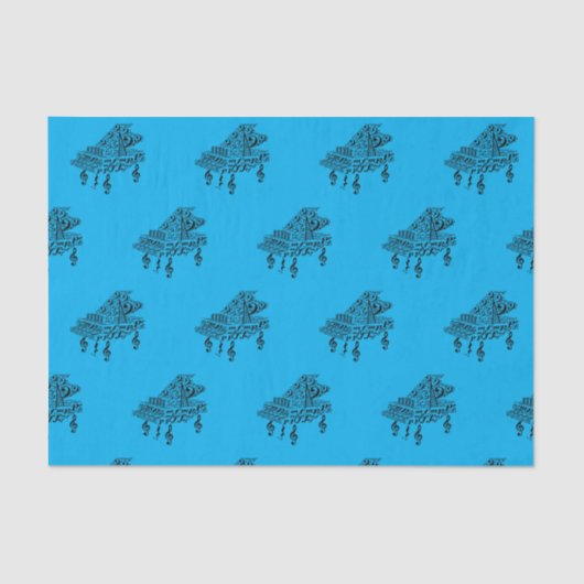 Grand Piano, muzieksymbolen, muziekdocent, cadeau Tissuepapier (Voorkant)