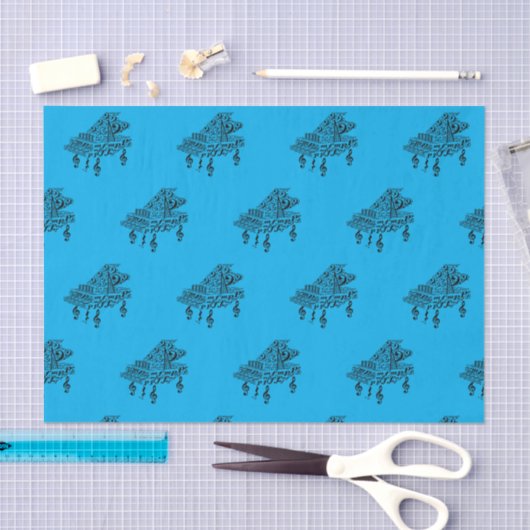 Grand Piano, muzieksymbolen, muziekdocent, cadeau Tissuepapier (Craft)