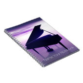 Grand Piano op Sunset Beach Music-laptop Notitieboek (Rechterzijde)