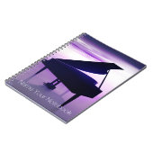 Grand Piano op Sunset Beach Music-laptop Notitieboek (Linkerzijde)