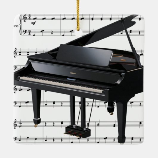 Grand Piano Ornament (Achterkant)