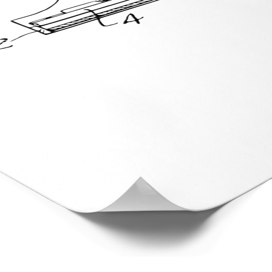 Grand Piano Patent Poster (Hoek)