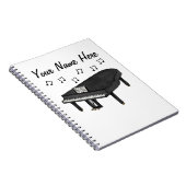Grand Piano Pianist Muziekdocent Custom Notitieboek (Rechterzijde)