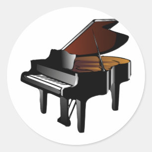 Grand Piano Ronde Sticker