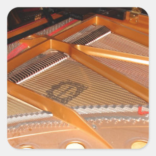 Grand Piano Soundboard Vierkante Sticker
