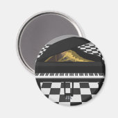 Grand Piano & Tegel Floor: 3D-model: Magneet (Voorkant / Achterkant)