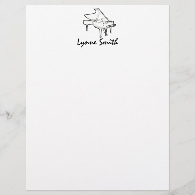 Grand Piano "Tekening", gepersonaliseerd (Voorkant)