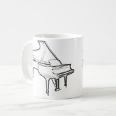 Grand Piano "Tekening" Koffiemok (Voorkant links)
