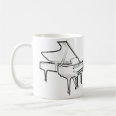 Grand Piano "Tekening" Koffiemok (Links)